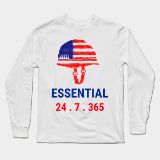 Essential 24.7.365 (Army Helmet) Long Sleeve T-Shirt